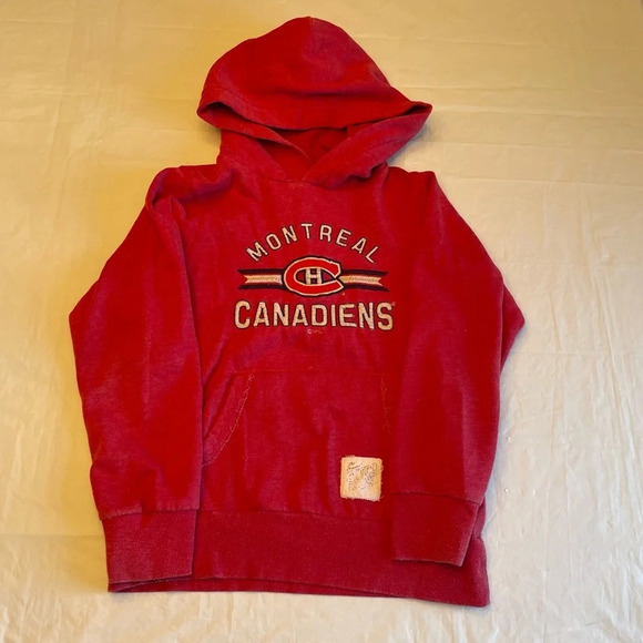 🏒 Youth XL Montreal Canadiens Red Hoodie Sweater by The Original Retro Brand 🏒 - Picture 6 of 12